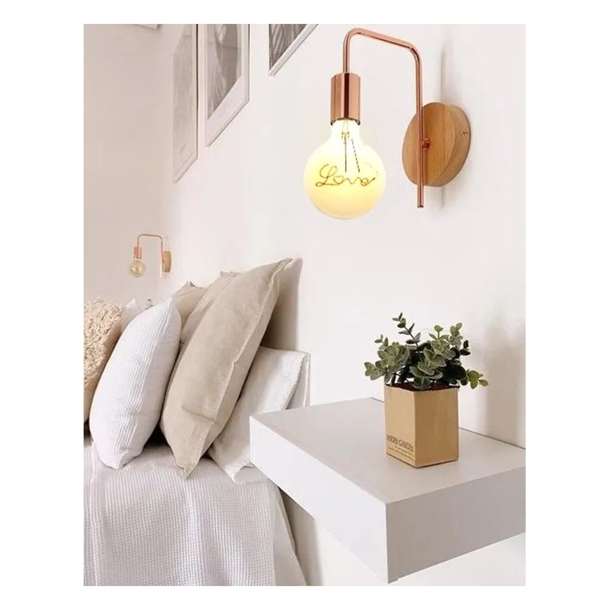 LED Žiarovka FILAMENT VINTAGE LOVE G125 E27/2W/230V 2000K