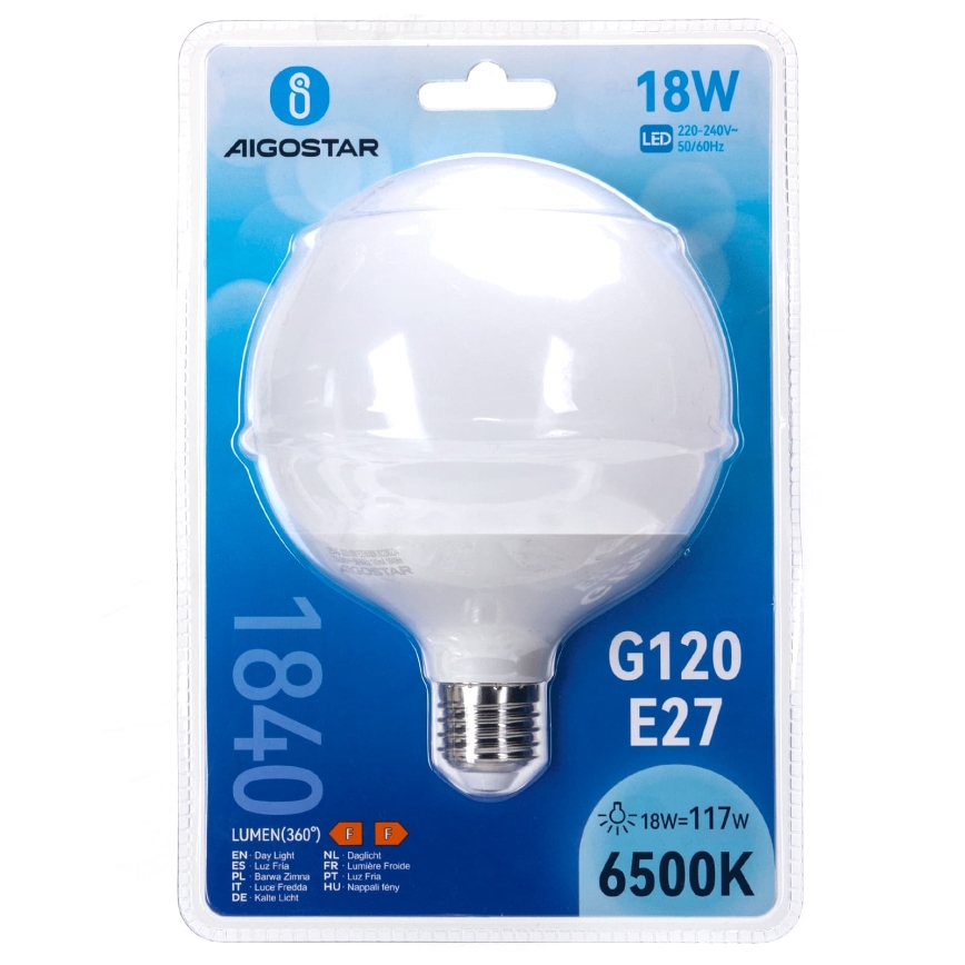 LED Žiarovka G120 E27/18W/230V 6500K - Aigostar