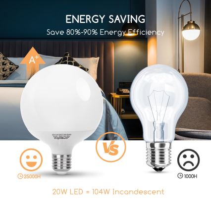 LED Žiarovka G120 E27/20W/230V 3000K - Aigostar