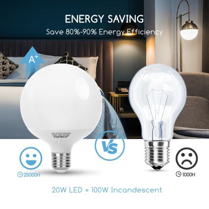 LED Žiarovka G120 E27/20W/230V 6500K - Aigostar