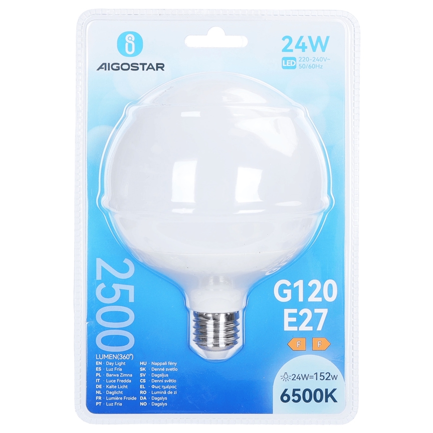 LED žiarovka G120 E27/24W/230V 6500K - Aigostar