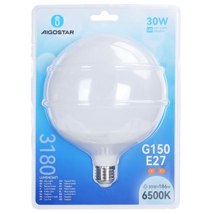 LED žiarovka G150 E27/30W/230V 6500K - Aigostar