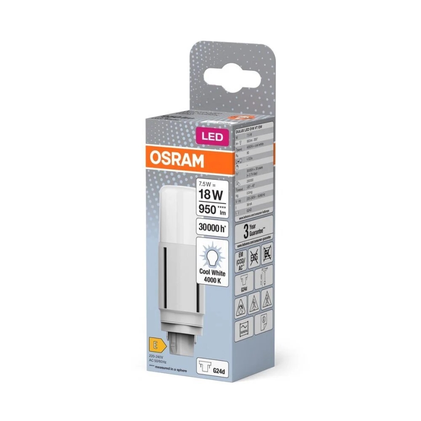 LED Žiarovka G24d/7,5W/230V 4000K - Osram