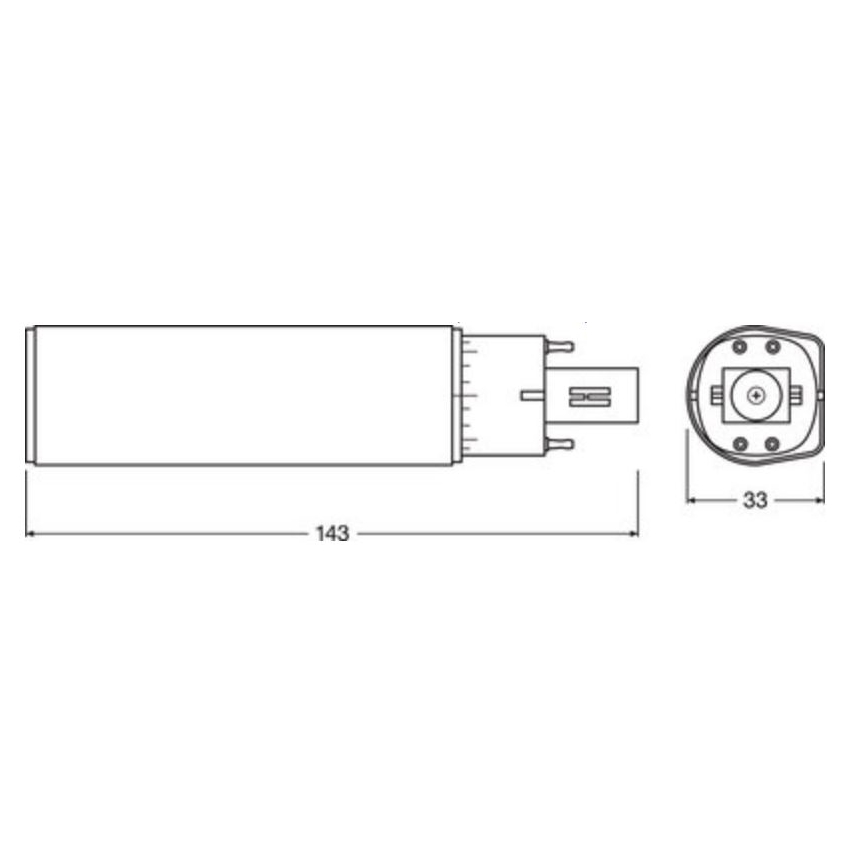 LED Žiarovka G24q-1/6W/230V 3000K - Osram