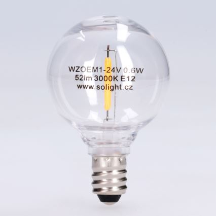 LED žiarovka G40 E12/0,6W/24V 3000K - Brilagi