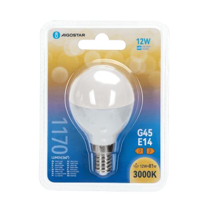 LED Žiarovka G45 E14/12W/230V 3000K - Aigostar