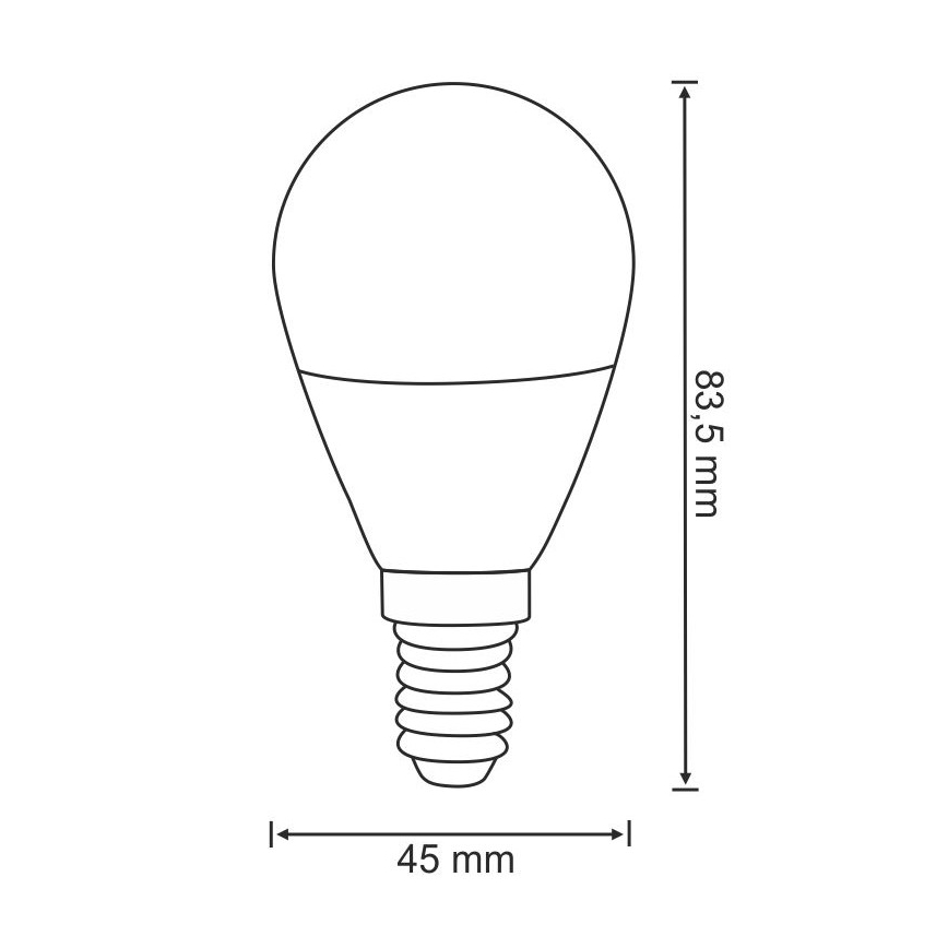 LED Žiarovka G45 E14/3,5W/230V 3000K