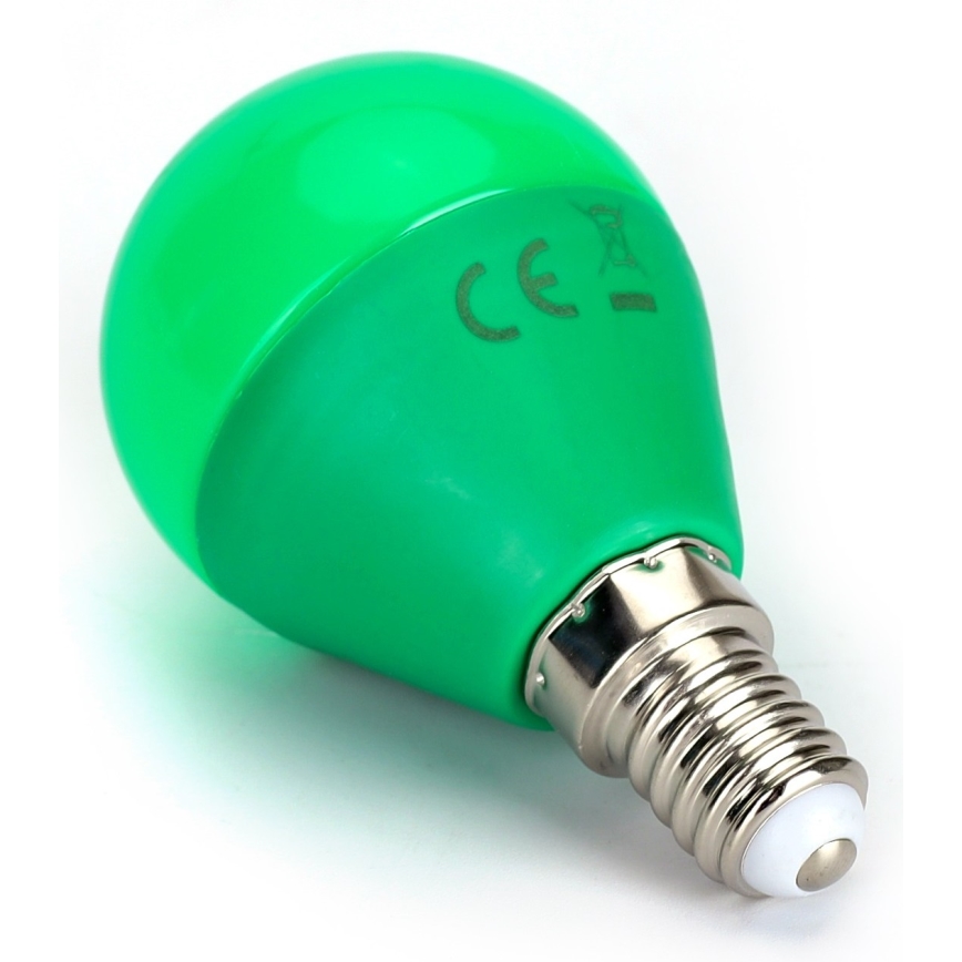LED Žiarovka G45 E14/4W/230V zelená - Aigostar