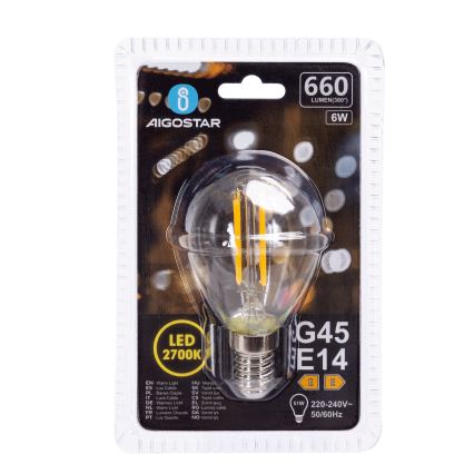 LED Žiarovka G45 E14/6W/230V 2700K - Aigostar