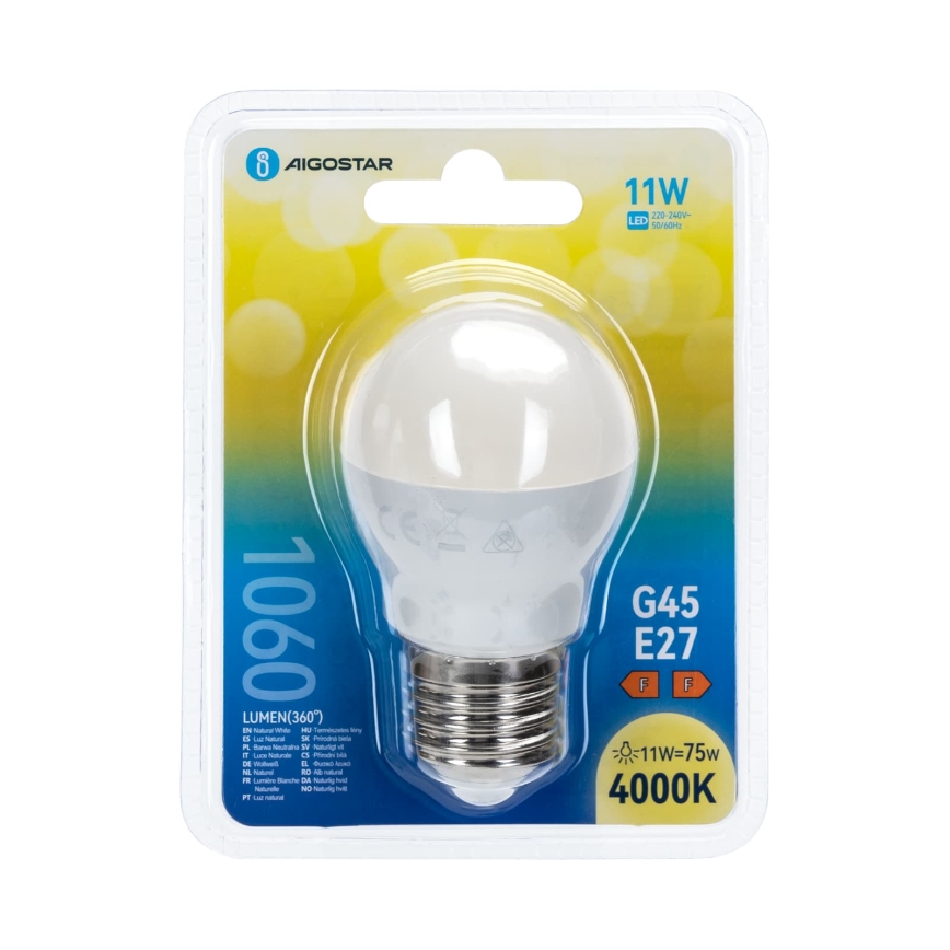 LED žiarovka G45 E27/11W/230V 4000K - Aigostar