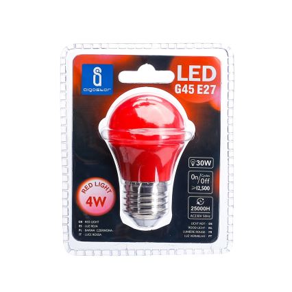 LED Žiarovka G45 E27/4W/230V červená - Aigostar