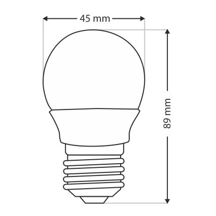 LED Žiarovka G45 E27/6W/230V 6500K
