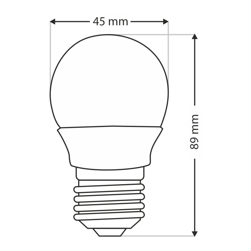 LED Žiarovka G45 E27/6W/230V 6500K
