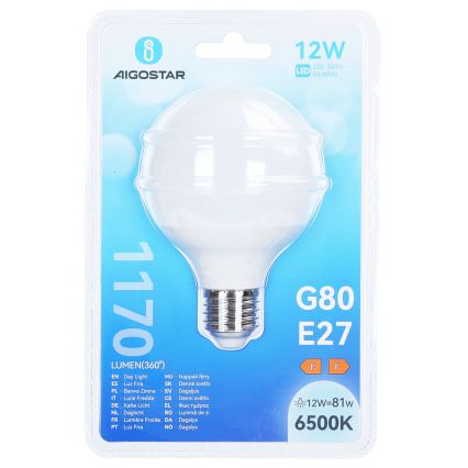 LED Žiarovka G80 E27/12W/230V 6500K - Aigostar