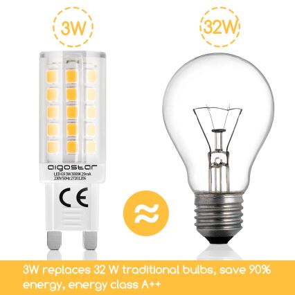 LED Žiarovka G9/3W/230V 3000K - Aigostar