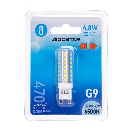 LED Žiarovka G9/4,8W/230V 6500K - Aigostar