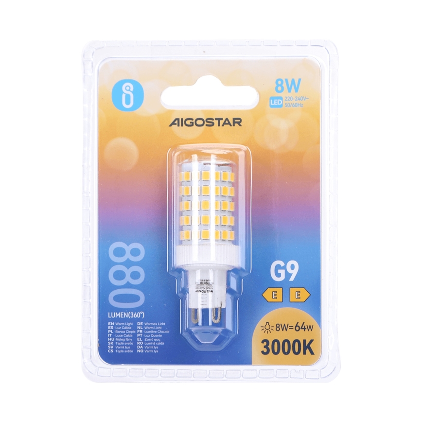 LED žiarovka G9/8W/230V 3000K - Aigostar