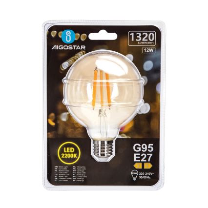 LED Žiarovka G95 E27/12W/230V 2200K - Aigostar