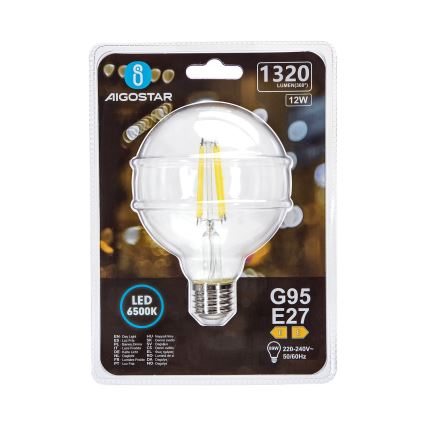 LED Žiarovka G95 E27/12W/230V 6500K - Aigostar
