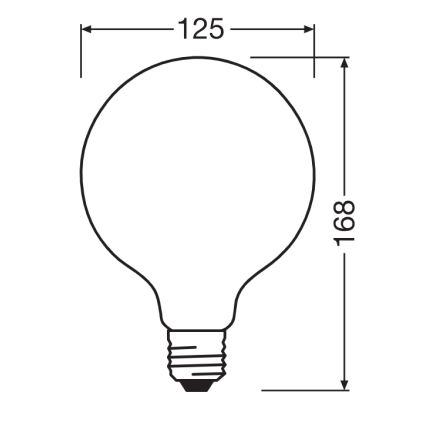 LED žiarovka GLOBE CLASSIC FILAMENT G125 E27/11,6W/230V 4000K - Ledvance