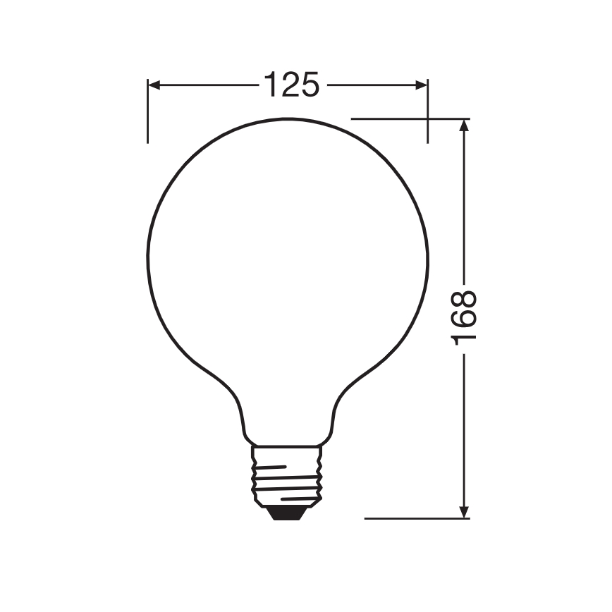 LED žiarovka GLOBE CLASSIC FILAMENT G125 E27/11,6W/230V 4000K - Ledvance