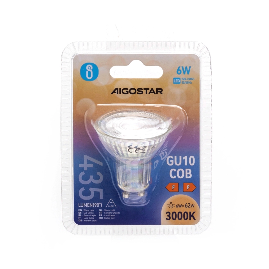 LED Žiarovka GU10/6W/230V 3000K - Aigostar