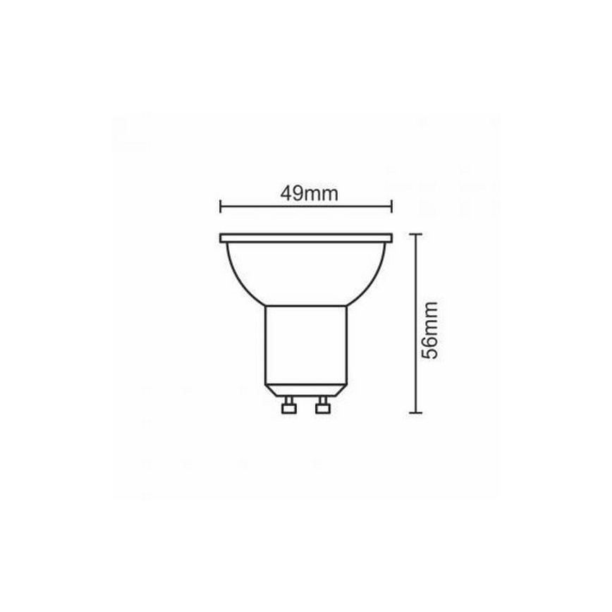 LED Žiarovka GU10/6W/230V 3000K čierna
