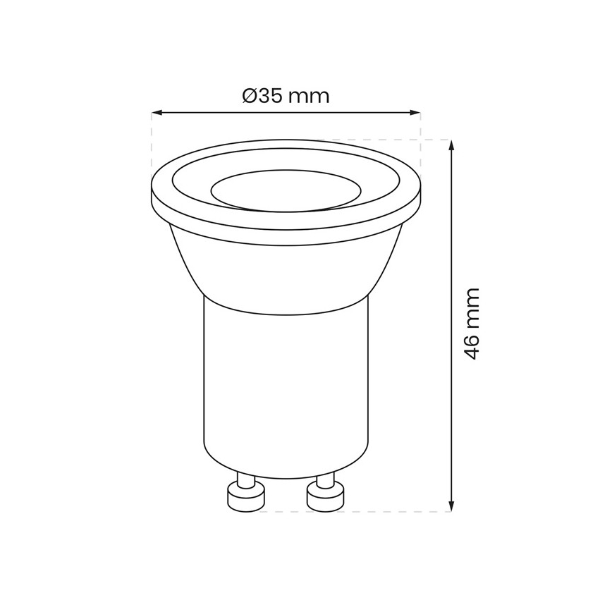 LED Žiarovka GU10-MR11/3W/230V 3000K