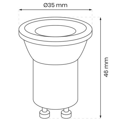 LED Žiarovka GU10-MR11/3W/230V 4000K