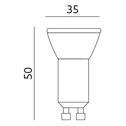 LED Žiarovka GU10-MR11/4W/230V 6000K