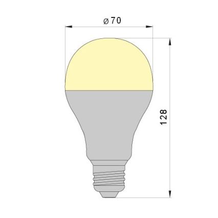 LED Žiarovka LEDSTAR A70 E27/18W/230V 3000K