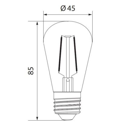 LED Žiarovka LEDSTAR CLASIC ST45 E27/1W/230V 3000K