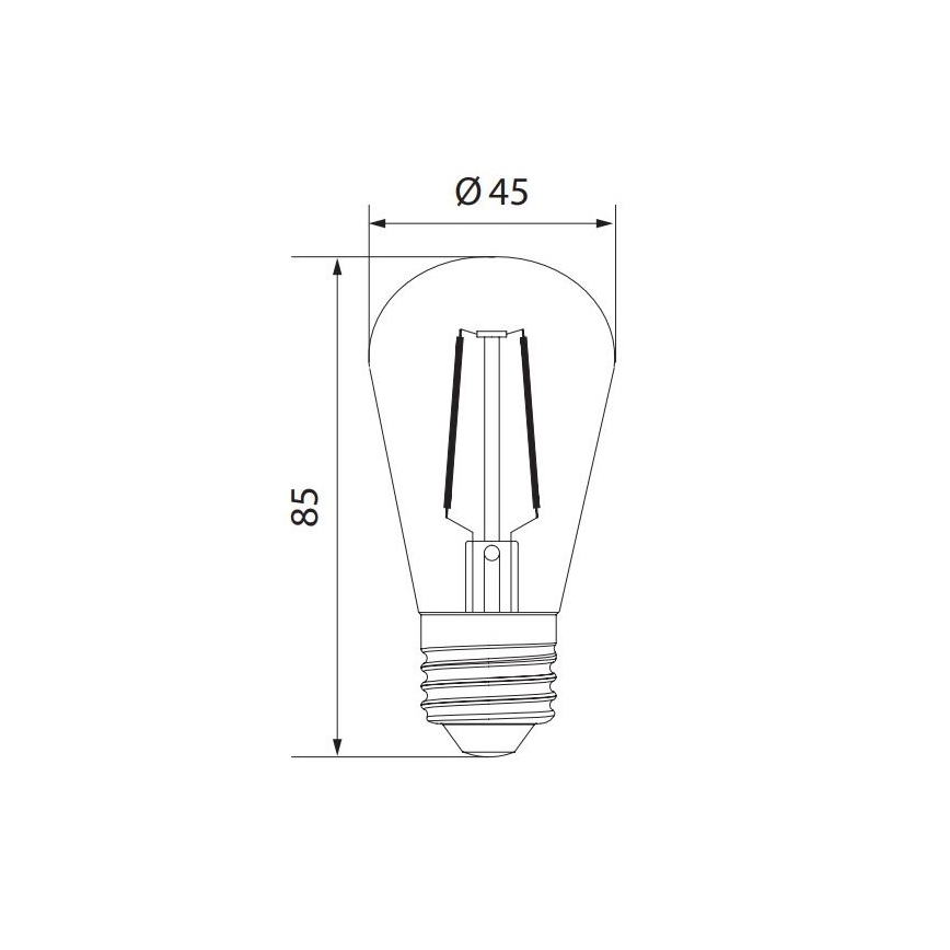 LED Žiarovka LEDSTAR CLASIC ST45 E27/1W/230V 3000K