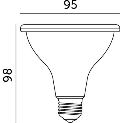 LED Žiarovka na rast rastlín VITABLOOM E27/9W/230V 1200K biela - Brilagi