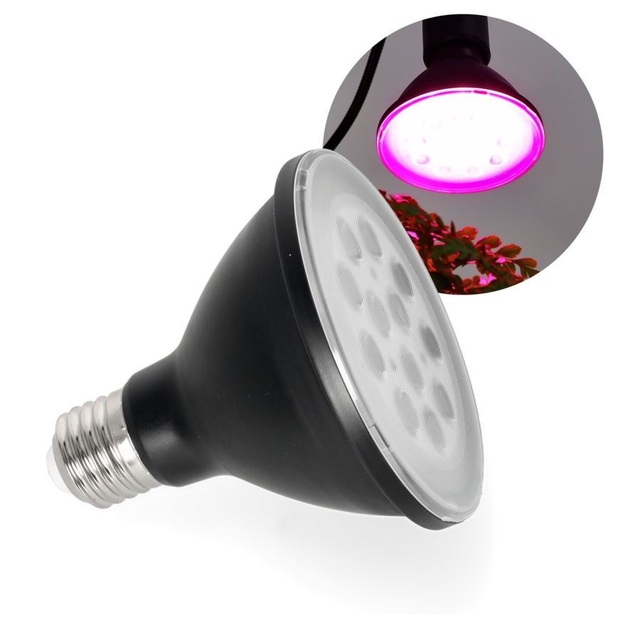LED Žiarovka na rast rastlín VITABLOOM E27/9W/230V 1200K čierna - Brilagi