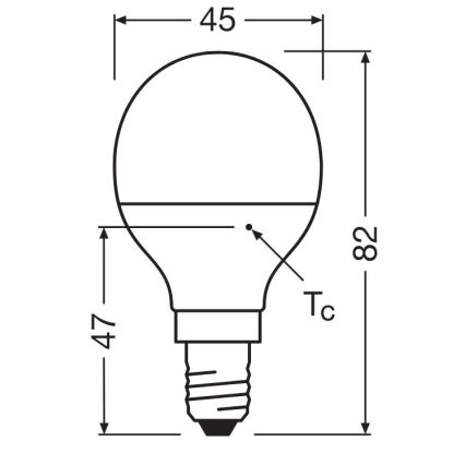 LED Žiarovka P40 E14/4,9W/230V 2700K - Osram