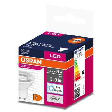 LED Žiarovka PAR16 GU10/4,5W/230V 6500K 60° - Osram