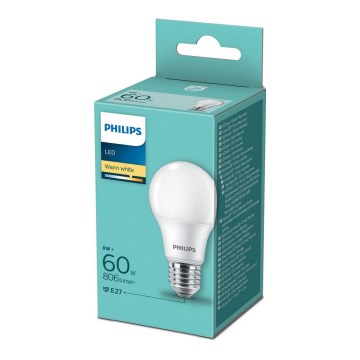 LED Žiarovka Philips A60 E27/8W/230V 2700K