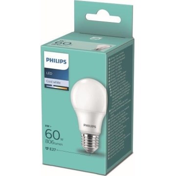LED Žiarovka Philips A60 E27/8W/230V 4000K