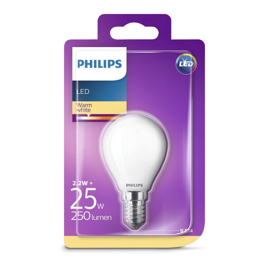 LED Žiarovka Philips E14/2,2W/230V 2700K