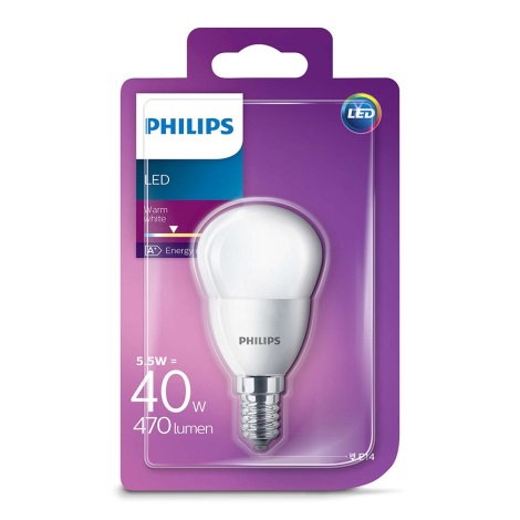 LED Žiarovka Philips E14/5,5W/230V 2700K