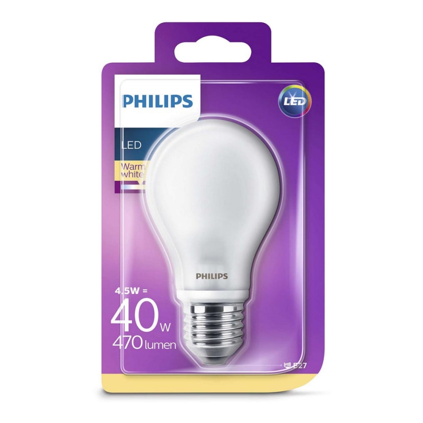 LED Žiarovka Philips E27/4,5W/230V 2700K