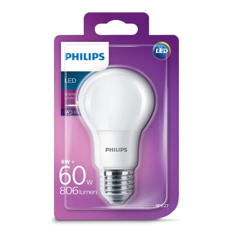 LED Žiarovka Philips E27/8W/230V