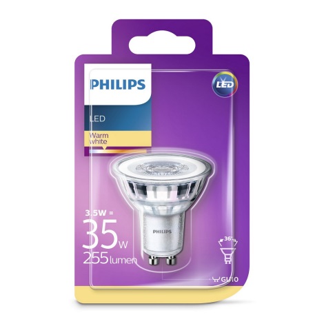 LED Žiarovka Philips GU10/3,5W/230V 2700K