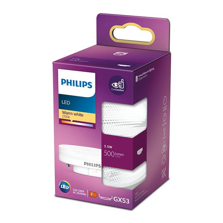 LED Žiarovka Philips GX53/5,5W/230V 2700K