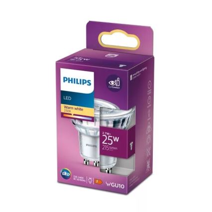 LED Žiarovka Philips PAR16 GU10/2,7W/230V 2700K