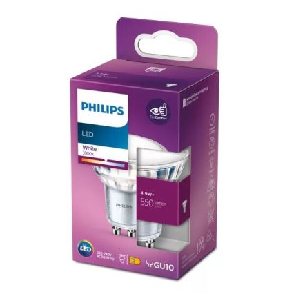 LED Žiarovka Philips PAR16 GU10/4,9W/230V 3000K