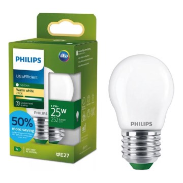 LED žiarovka Philips ULTRAEFFICIENT P45 E27/1,2W/230V 2700K