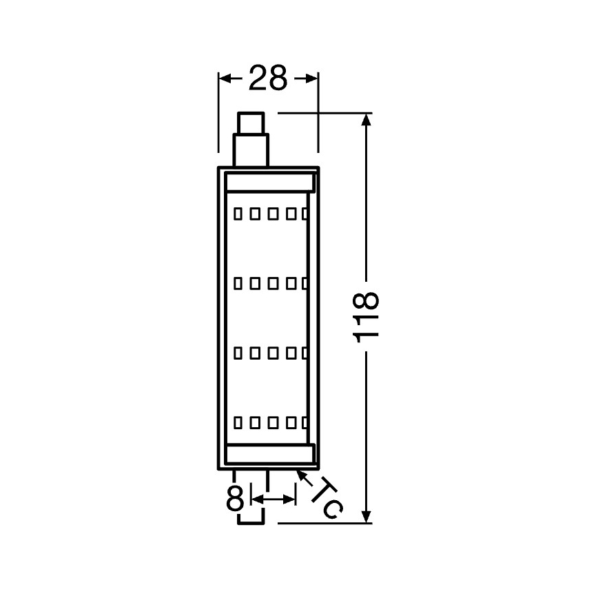 LED žiarovka R7s/13W/230V 2700K 118 mm