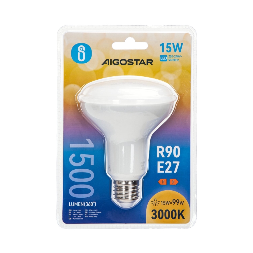 LED Žiarovka R90 E27/15W/230V 3000K - Aigostar